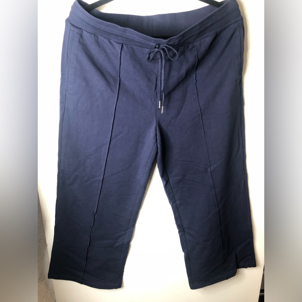 ⭐️NWT Ruby Road Woman’s Navy Blue Pants Size: Medium Petite Wide Leg